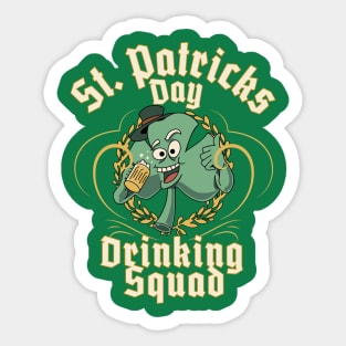 St Patrick's Day Drinking Squad Sticker